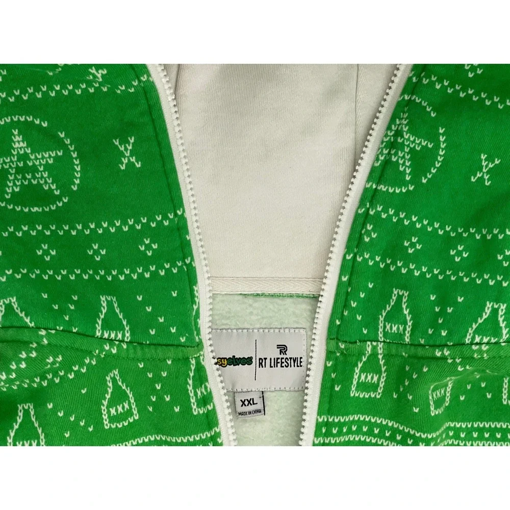 TipsyElves RT Lifestyle Green Graphic Hooded Jumpsuit XXL - Picture 5 of 5